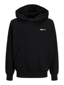 Jack & Jones Printet Hættetrøje Mini -Black - 12274613