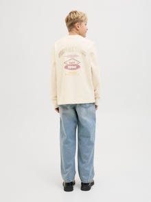 Jack & Jones Trykk Sweatshirt Junior -Ecru - 12274618