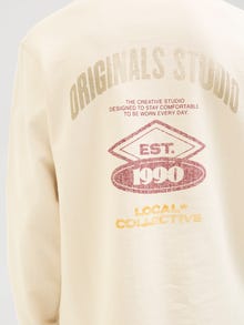 Jack & Jones Trykk Sweatshirt Junior -Ecru - 12274618