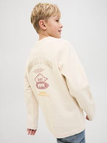 Jack & Jones Trykk Sweatshirt Junior -Ecru - 12274618