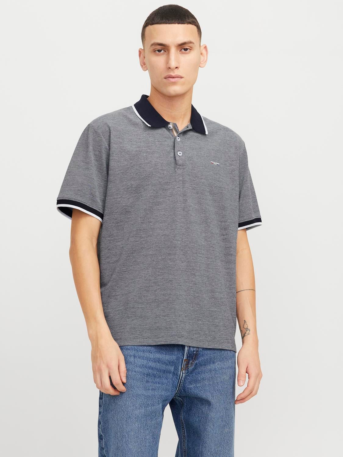 Einfarbig Polokragen Poloshirt