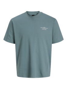 Jack & Jones Tavapärane lõige Kinnine kaelus Juunior T-särk -Goblin Blue - 12274774