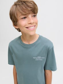 Jack & Jones Tavapärane lõige Kinnine kaelus Juunior T-särk -Goblin Blue - 12274774