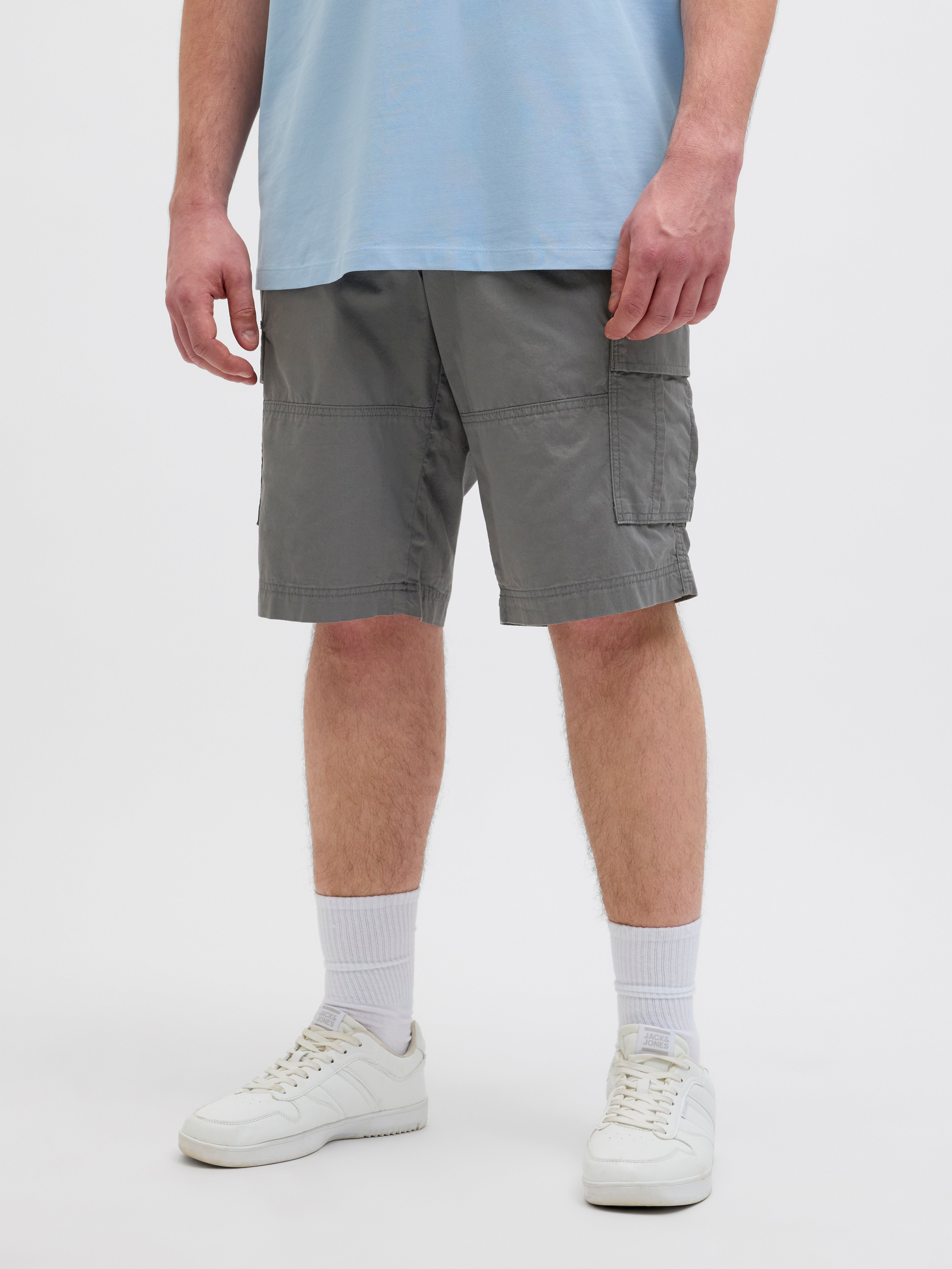 Plus Size Relaxed Fit Cargo Shorts