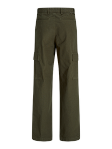 Jack & Jones Kelnės plačiomis klešnėmis Jaunimui -Olive Night - 12274834
