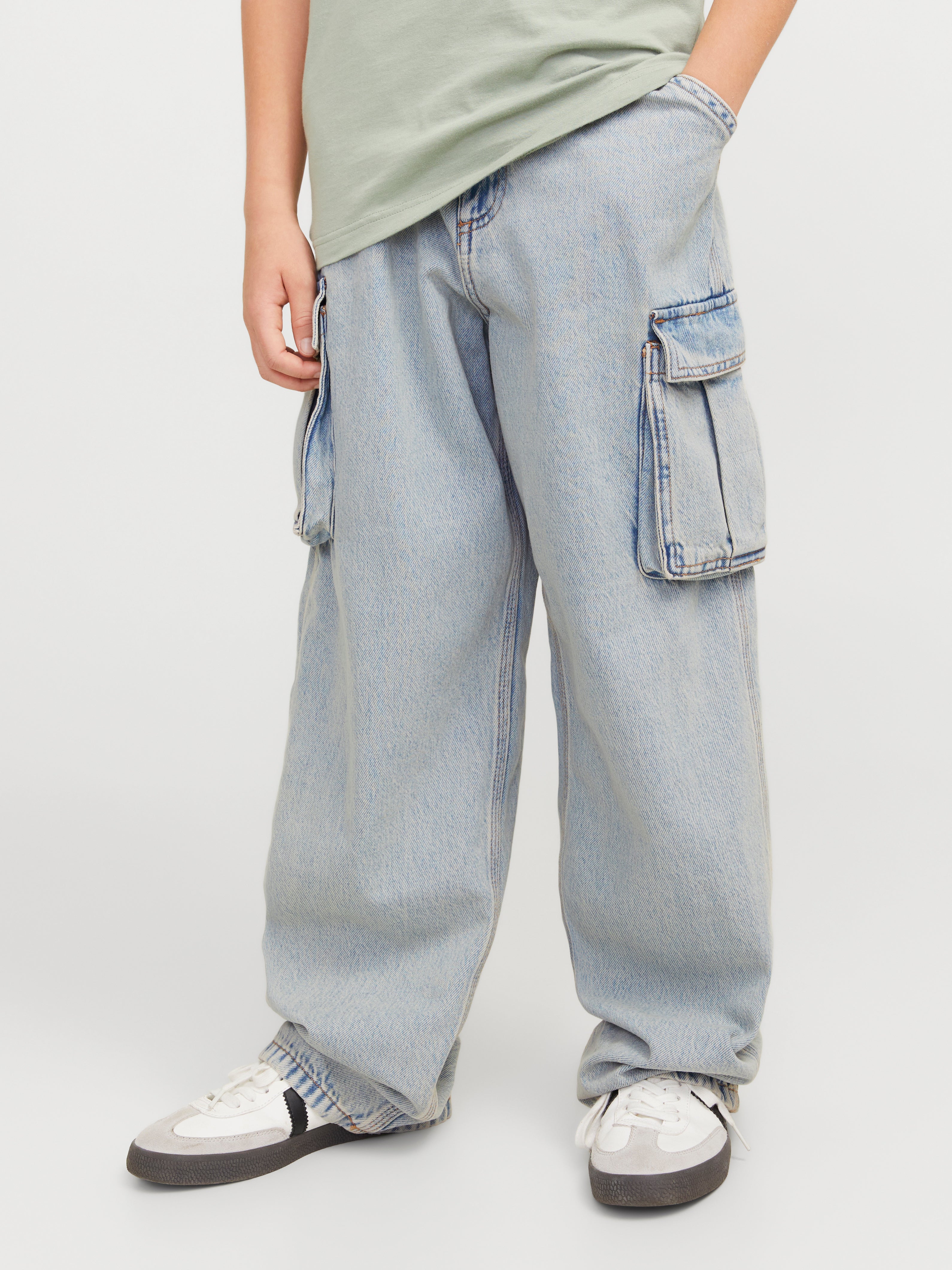 JJIALEX JJCARGO AKM 311 LN JNR Baggy fit jeans Junior