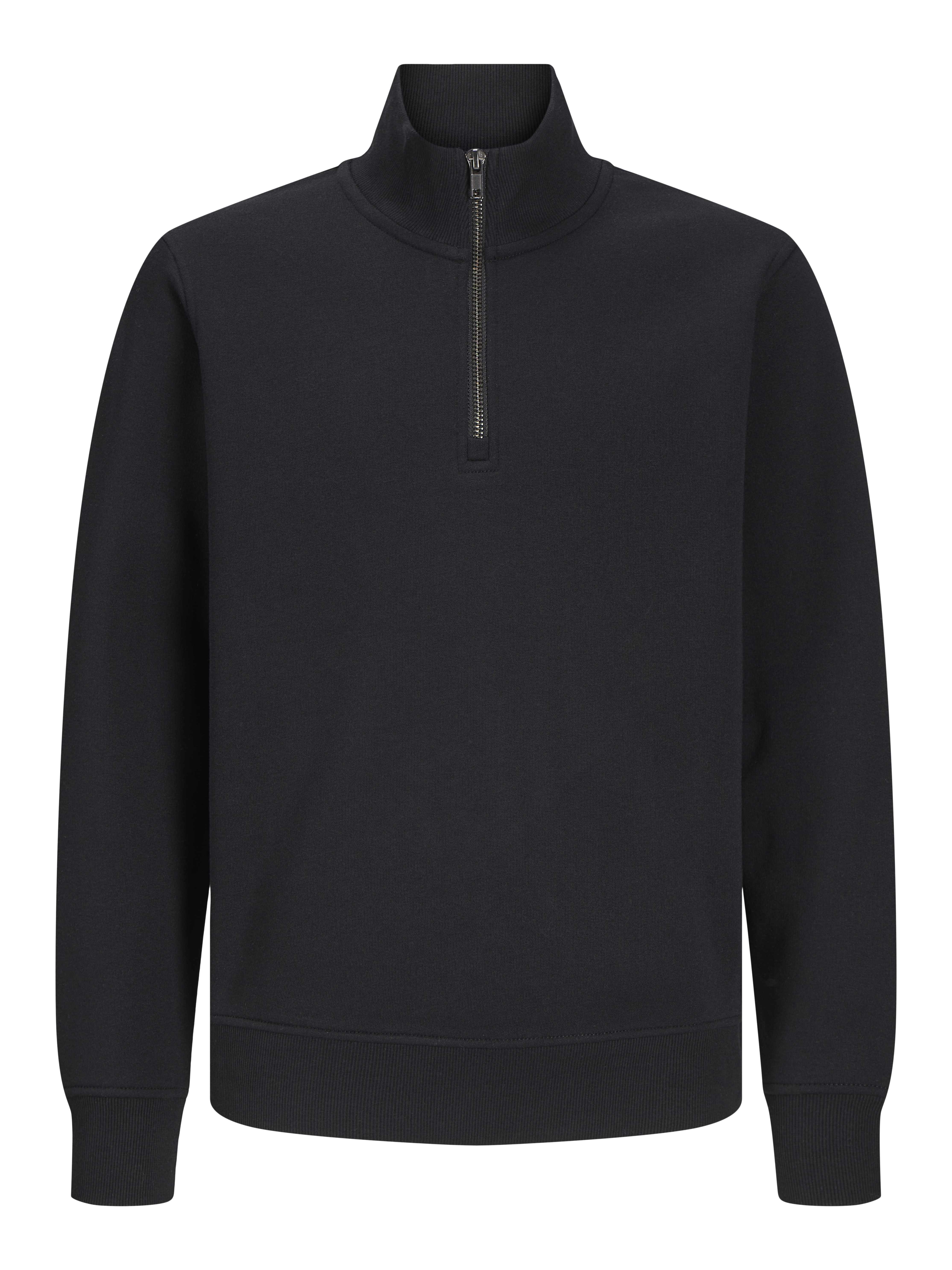 Thumbnail - Einfarbig Sweatshirt Mit Halbem Reißverschluss Junior