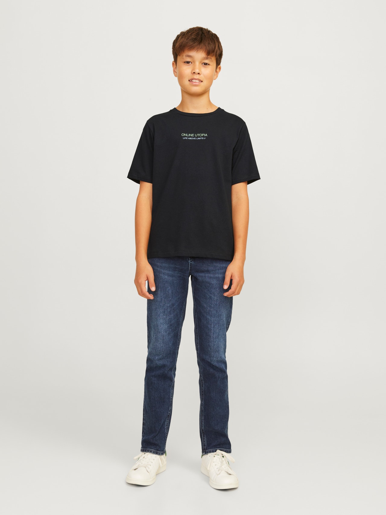 Jack & Jones Trykk T-skjorte For gutter -Black - 12274874