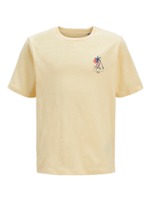 Jack & Jones Bedrukt T-shirt Voor jongens -Italian Straw - 12274879