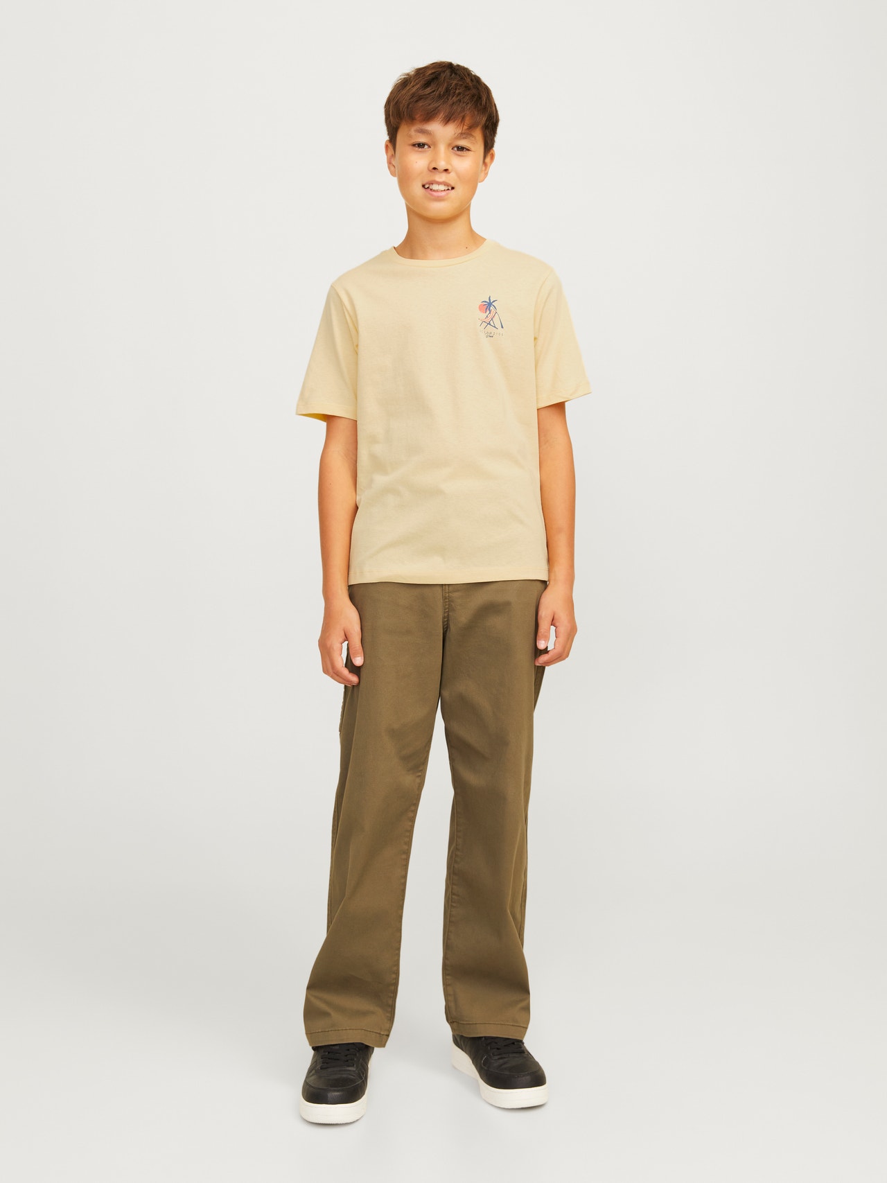 Jack & Jones Spausdintas raštas Marškinėliai For boys -Italian Straw - 12274879