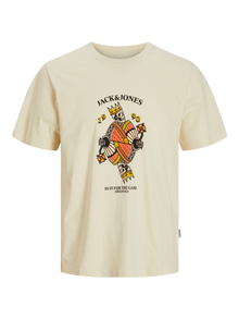 Jack & Jones Koszulki z nadrukiem T-shirt Junior -Antique White - 12274892