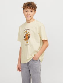 Jack & Jones Koszulki z nadrukiem T-shirt Junior -Antique White - 12274892