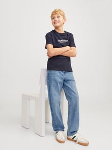 Jack & Jones JJICHRIS JJCLASSIC AM 479 JNR Laisvo kirpimo džinsai Jaunimui -Blue Denim - 12274898