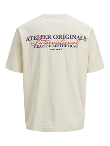 Jack & Jones Printet T-shirt Junior -Antique White - 12274923