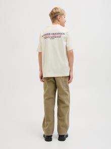 Jack & Jones Printet T-shirt Junior -Antique White - 12274923