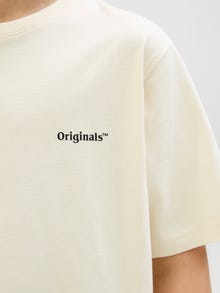 Jack & Jones Spausdintas raštas Marškinėliai Jaunimui -Antique White - 12274930
