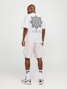 Jack & Jones Printet Crew neck T-shirt -Bright White - 12274935