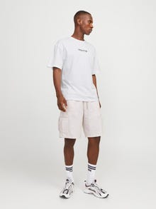 Jack & Jones Painettu Pyöreä pääntie T-paita -Bright White - 12274935