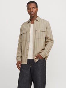 Jack & Jones Comfort Fit Overshirt -Greige - 12274955