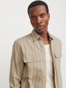 Jack & Jones Comfort Fit Overshirt -Greige - 12274955