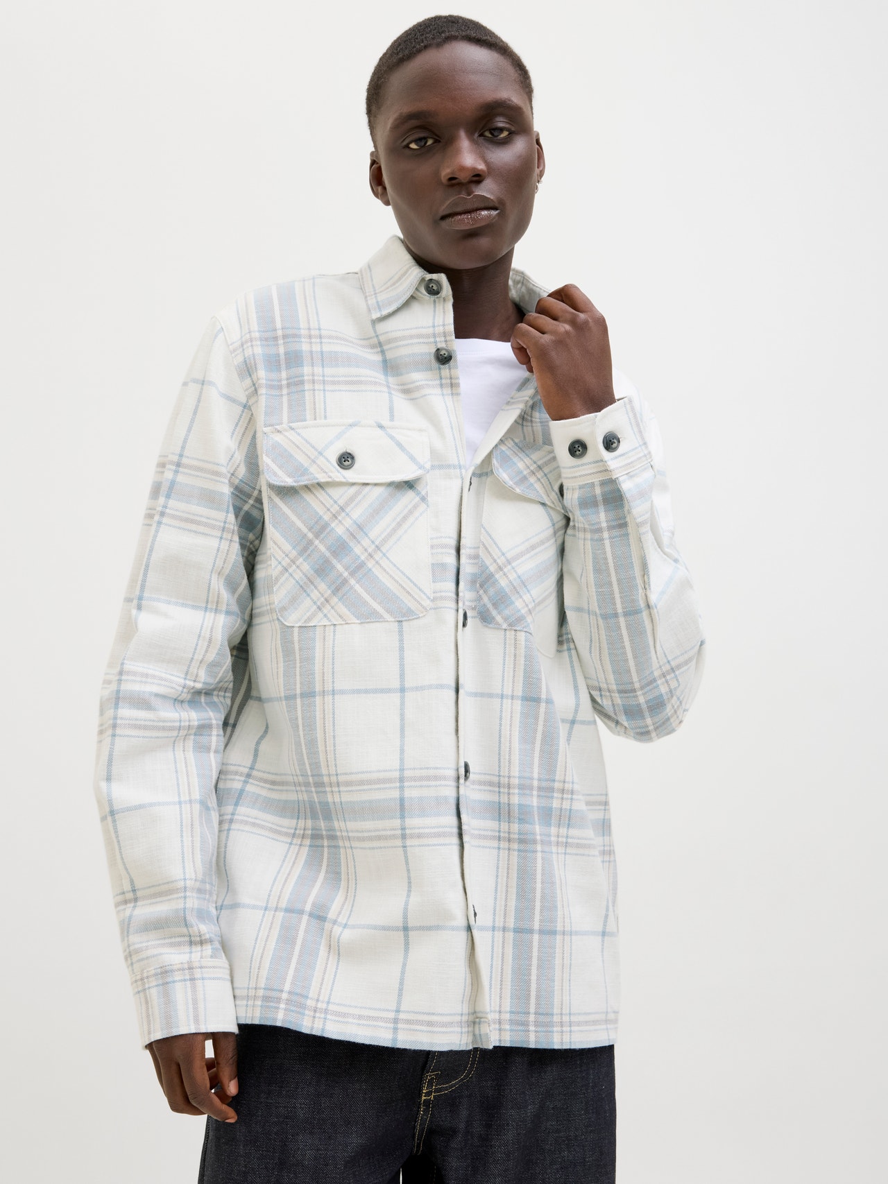 Jack & Jones Overshirt in grey melange Jack & Jones Overshirt in grey melange
