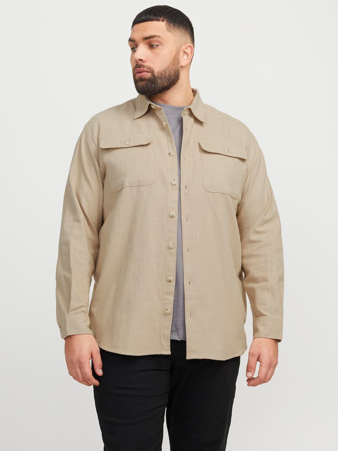 Plus Size Comfort Fit Overshirt