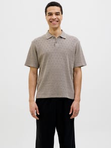 Jack & Jones Einfarbig T-shirt -Greige - 12275090
