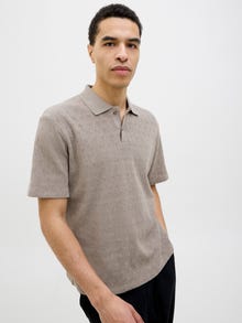 Jack & Jones Einfarbig T-shirt -Greige - 12275090
