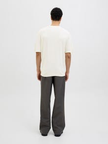 Jack & Jones Ensfarvet Strikket T-shirt -Cloud Dancer - 12275451
