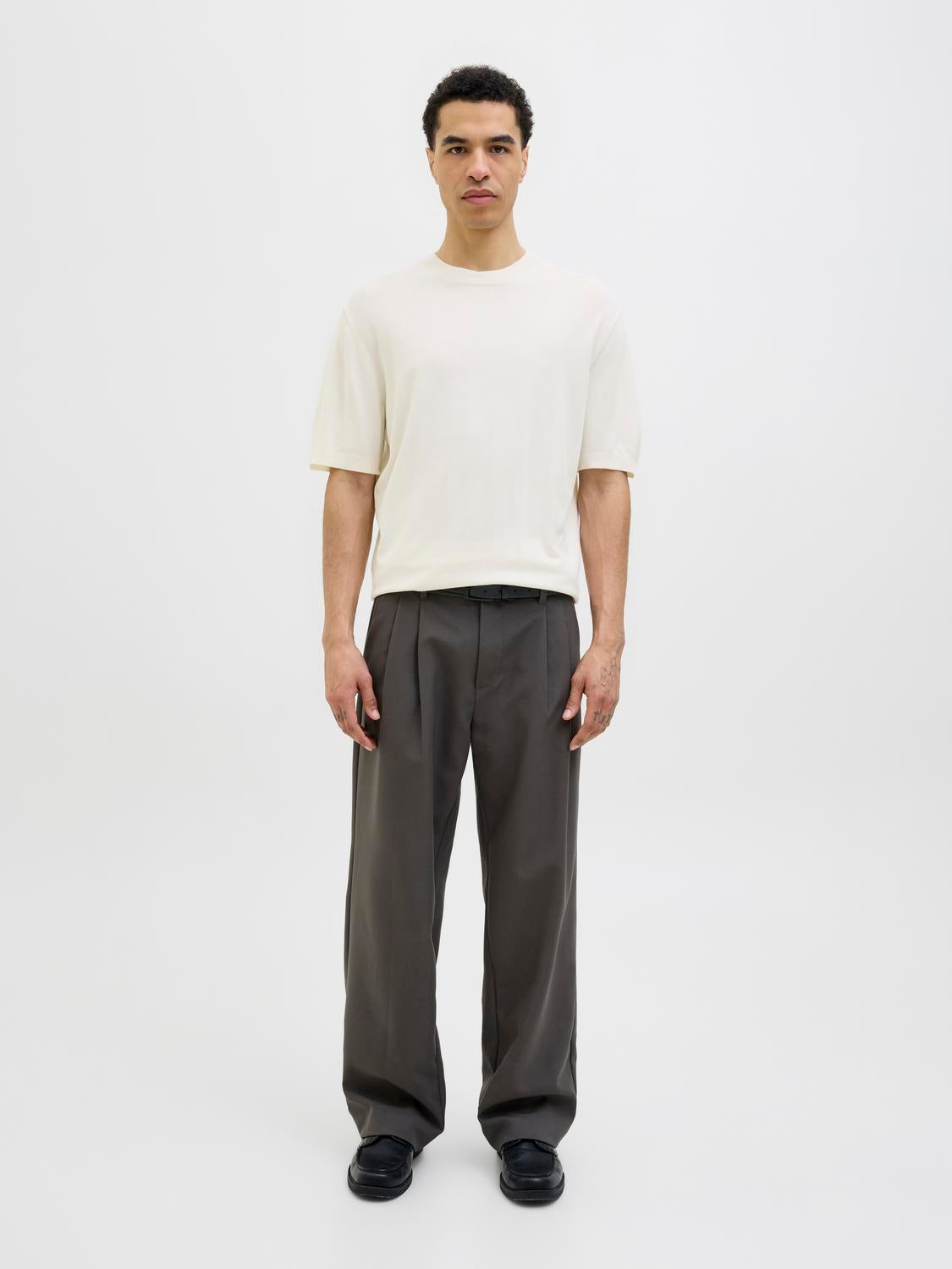 Thumbnail - Einfarbig Gestricktes T-shirt