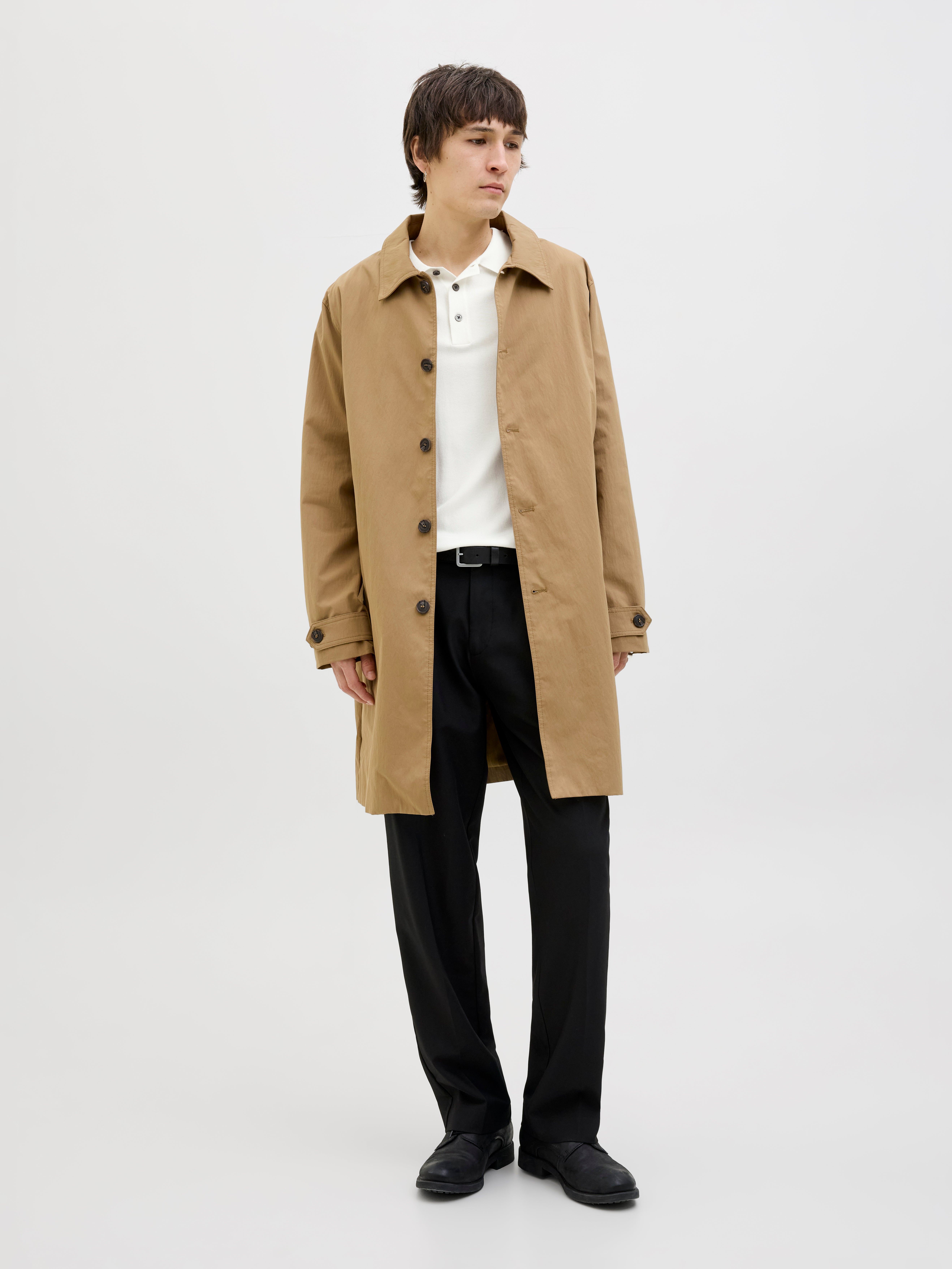 Thumbnail - Einfarbig Gestricktes Polo