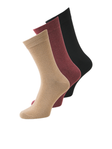 Jack & Jones 3-pakkainen Urheilusukat -Tibetan Red - 12275574