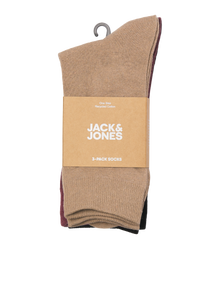 Jack & Jones 3-pakkainen Urheilusukat -Tibetan Red - 12275574