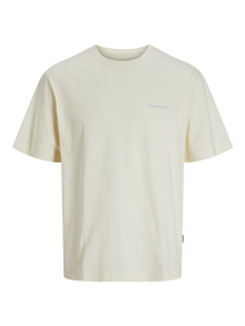 Jack & Jones Spausdintas raštas Marškinėliai Mini -Antique White - 12275594
