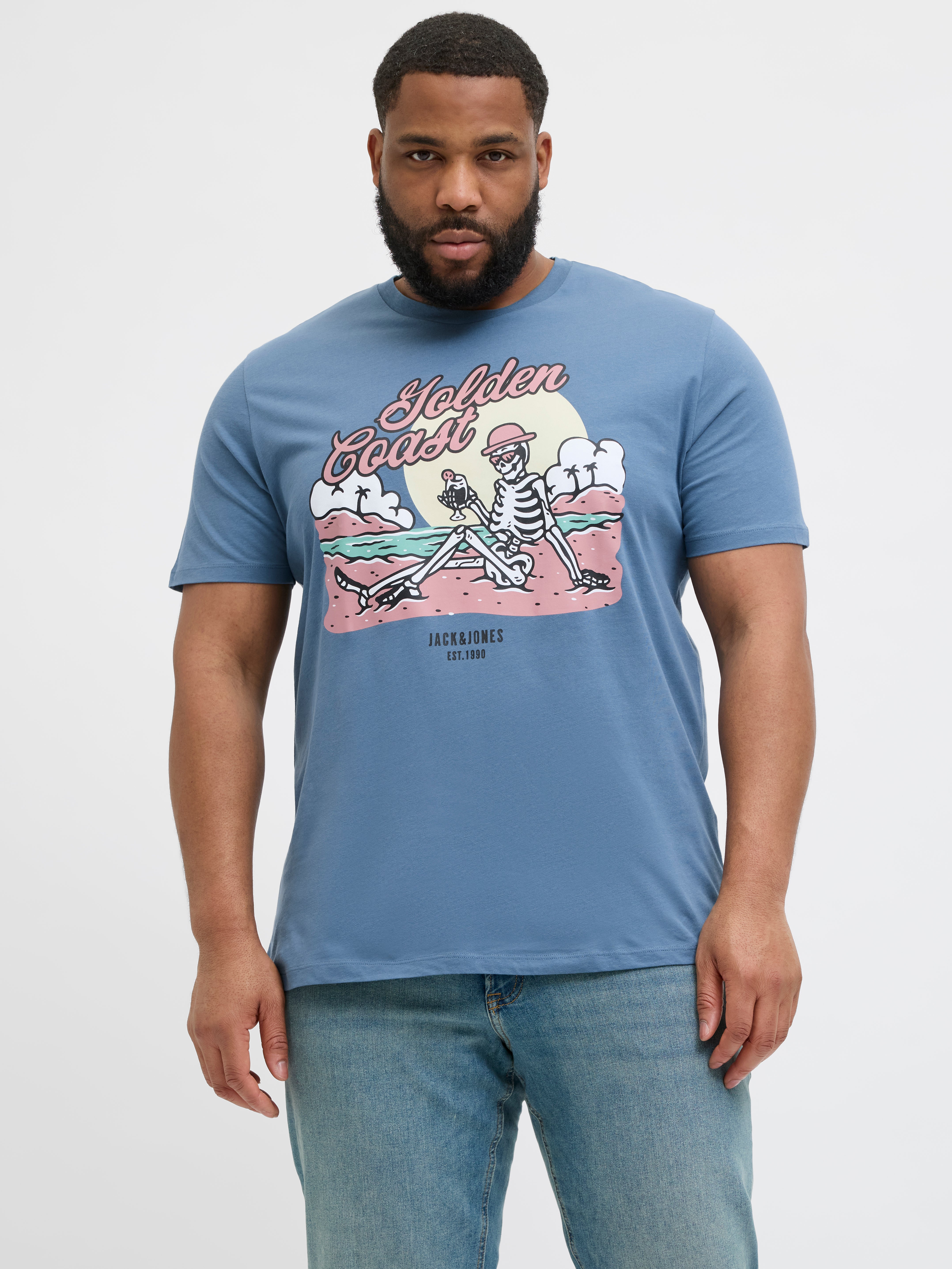 Thumbnail - Plus Size Gedruckt T-shirt