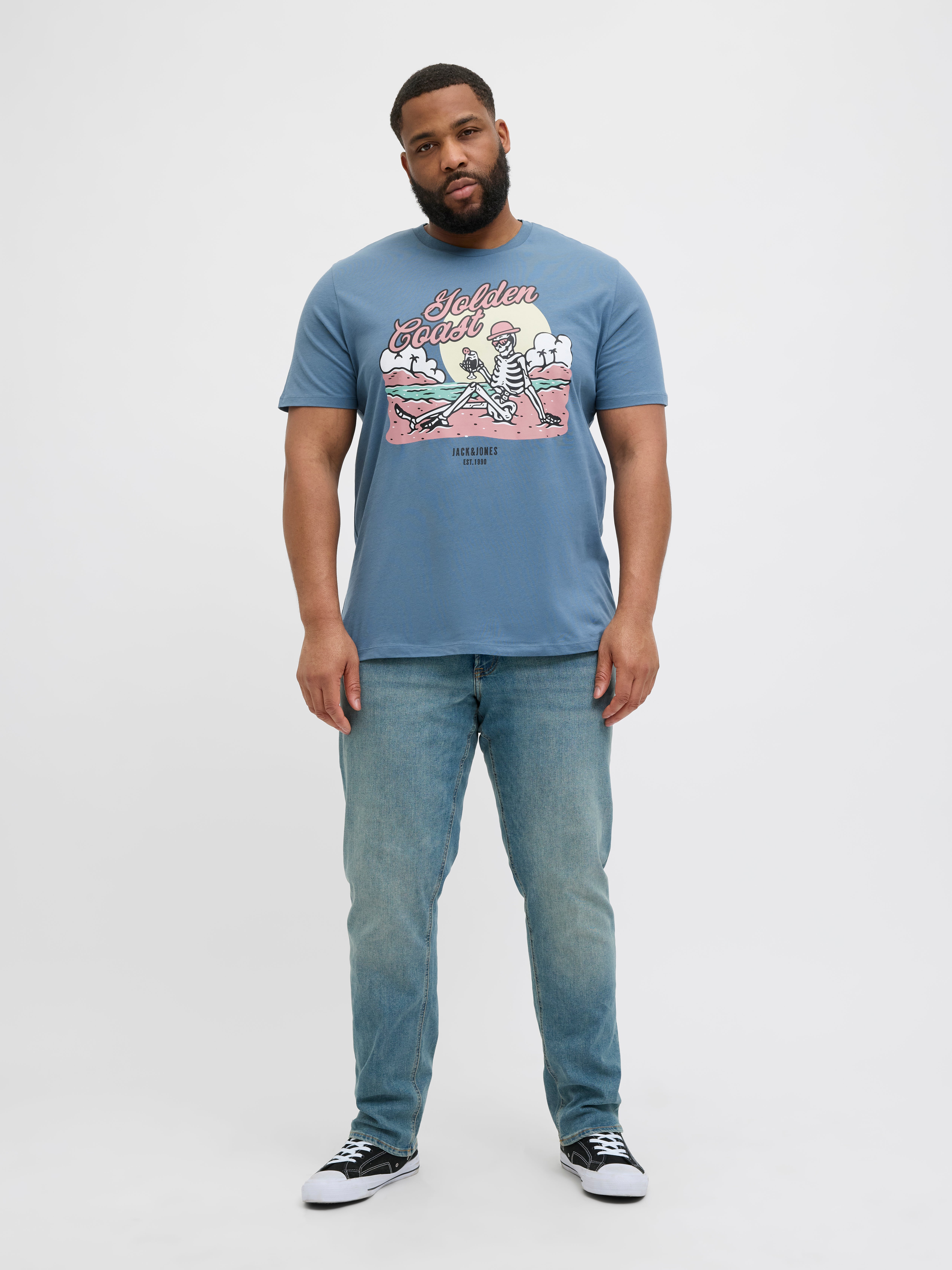 Thumbnail - Plus Size Gedruckt T-shirt