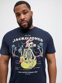 Jack & Jones Plus Size T-shirt Stampato -Sky Captain - 12275739