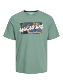 Jack & Jones Plius Logotipas Marškinėliai -Iceberg Green - 12275757