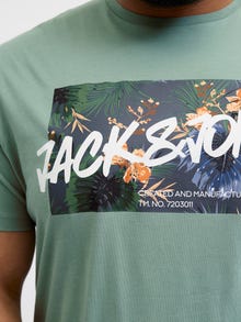Jack & Jones Plius Logotipas Marškinėliai -Iceberg Green - 12275757