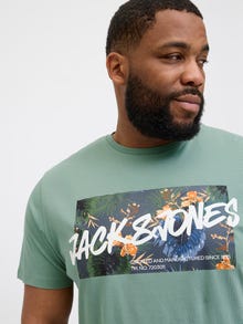 Jack & Jones Plius Logotipas Marškinėliai -Iceberg Green - 12275757