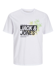 Jack & Jones Plus Size Logo T-shirt -White - 12275771