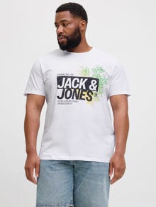 Jack & Jones Plus Size Logo T-shirt -White - 12275771