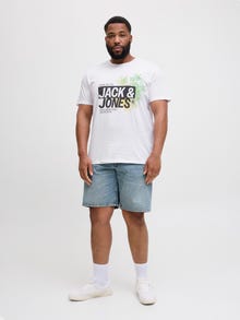 Jack & Jones Plus Size Logo T-shirts -White - 12275771