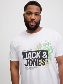 Jack & Jones Plus Size Logo T-shirt -White - 12275771