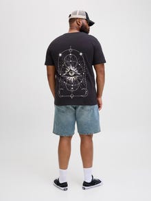 Jack & Jones Plus Size T-shirt Stampa sul retro -Black - 12275788