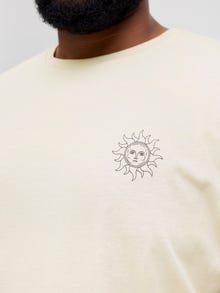 Jack & Jones Plus Size Drukowane z tyłu T-shirt -Moonbeam - 12275788