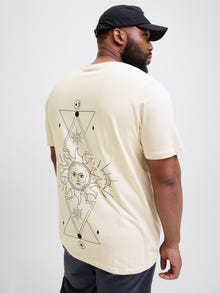 Jack & Jones Plus Size Stražnji otisak Majica -Moonbeam - 12275788