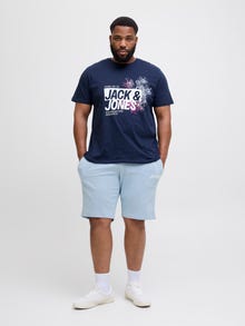 Jack & Jones Plus Size Regular Fit Sweat shorts -Chambray Blue - 12275828