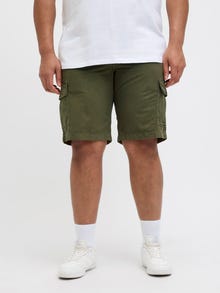 Jack & Jones Plius Laisvas kirpimas Cargo šortai -Olive Night - 12275836