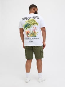 Jack & Jones Plius Laisvas kirpimas Cargo šortai -Olive Night - 12275836